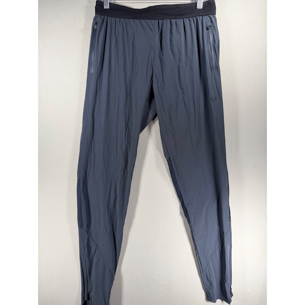 Novel Womens Athletic Training Jogger Pants Gray Size M Ankle Zip Mesh Panels
